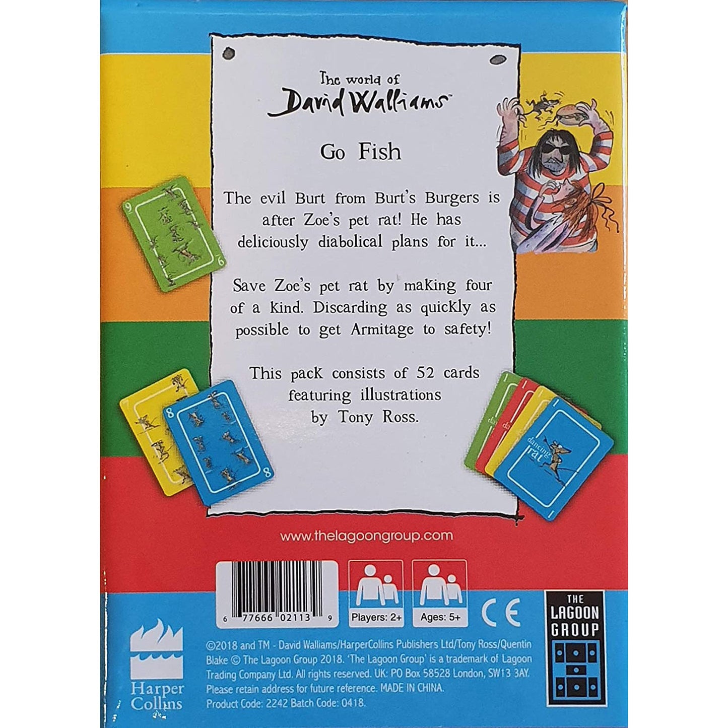 Ratburgers Go Fish Card Game - World of David Walliams Childrens Games
