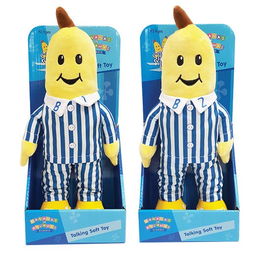 Set of 2 B1 & B2 Bananas in Pyjamas Classic Talking Plush 30cm