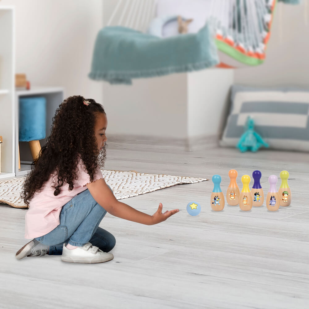 Bluey Wooden Skittles Set