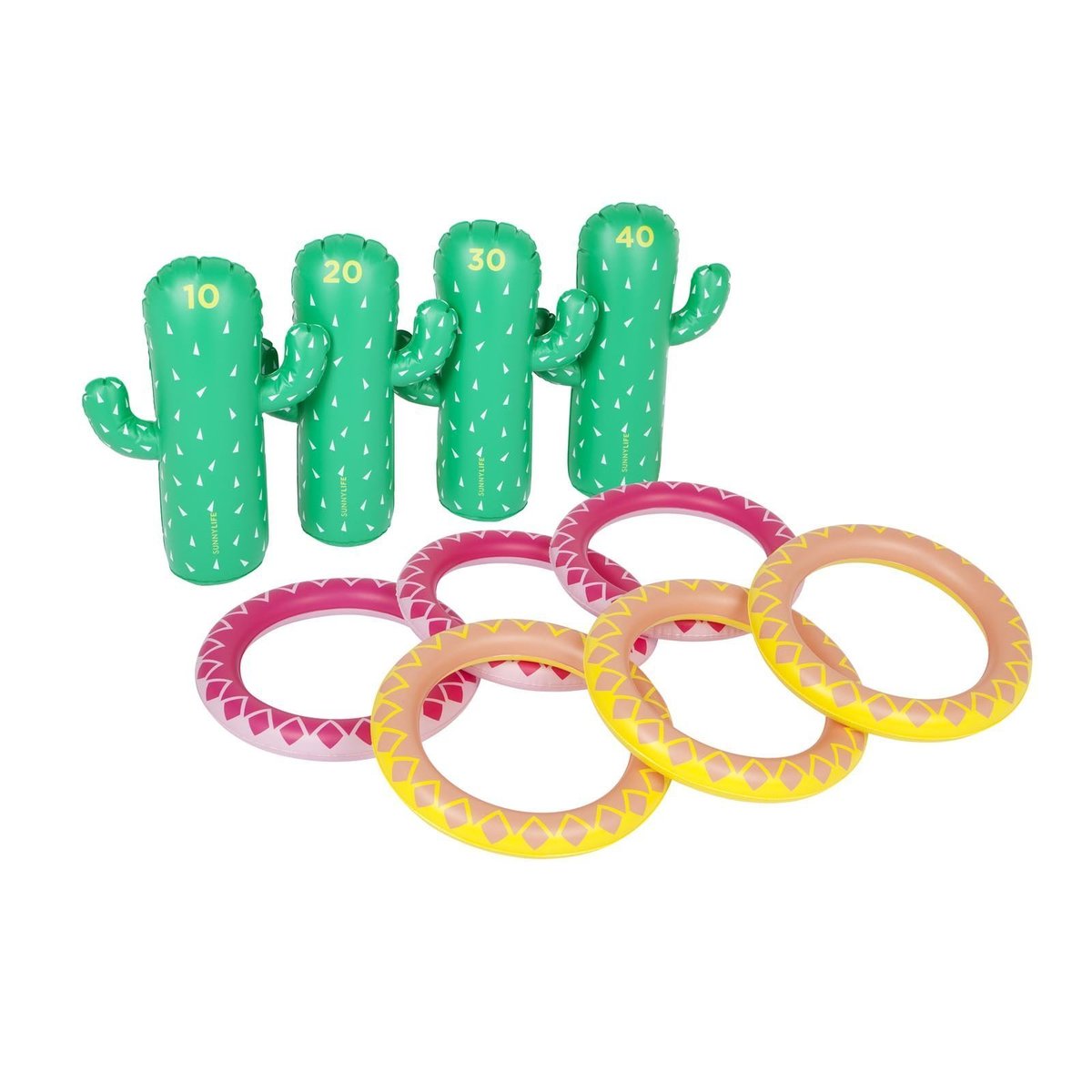 Sunnylife Inflatable Ring Toss Set - Cactus 50x45x67cm