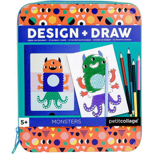 Petit Collage Design + Draw Monsters Acitivity Set