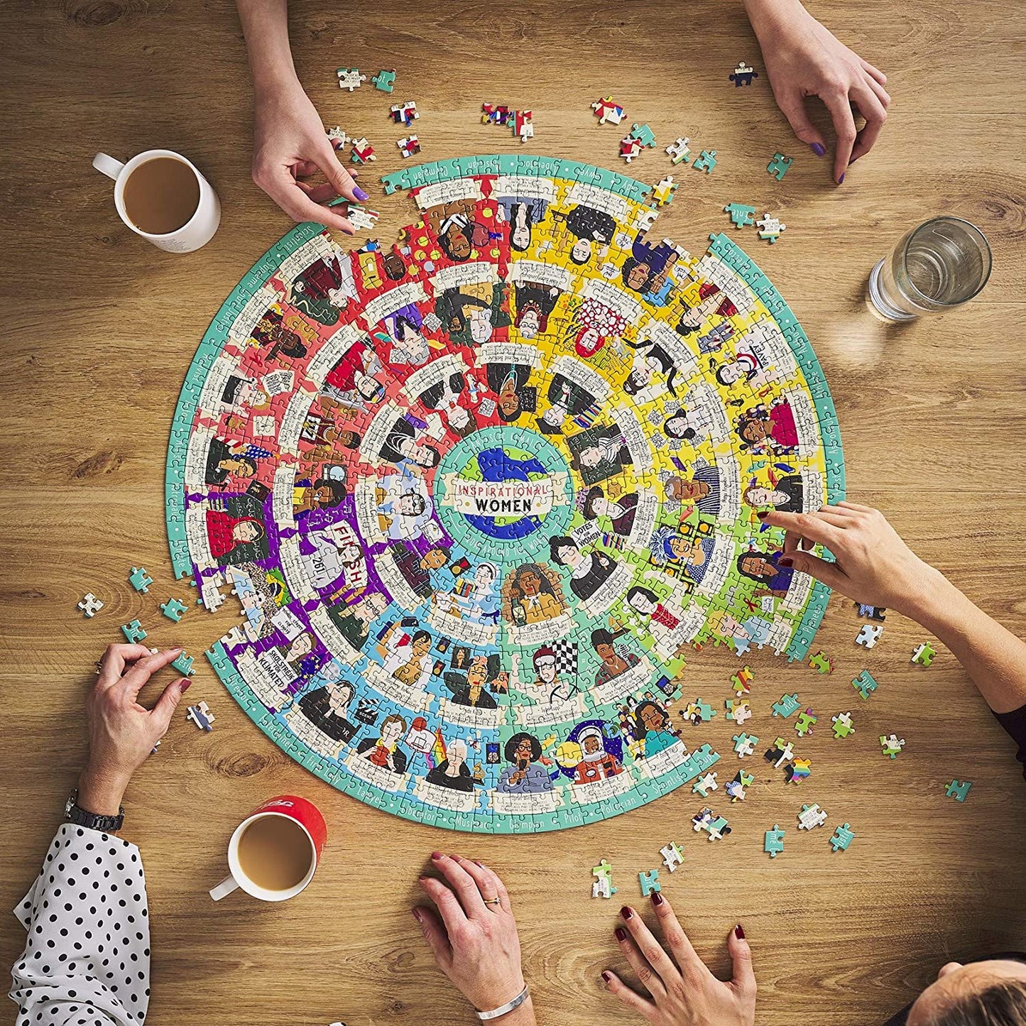 Ridley's Inspirational Women Circular 1000-Piece Jigsaw Puzzle