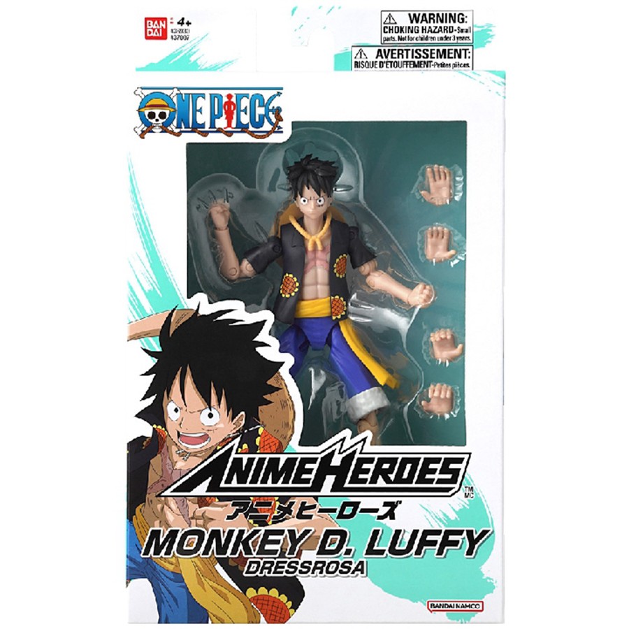 Bandai Anime Heroes - One Piece 6" inch Monkey D. Luffy Dressrosa Action Figure