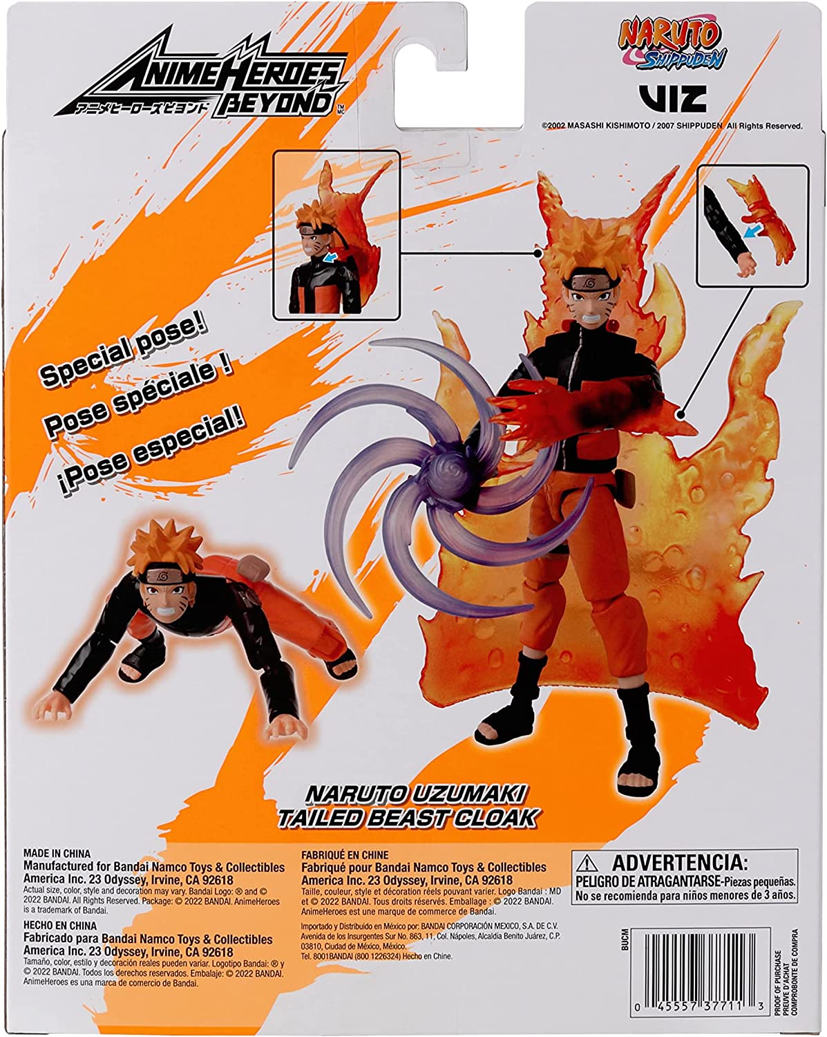 Bandai Anime Heroes Beyond Naruto Series - Naruto Uzumaki With Accessory
