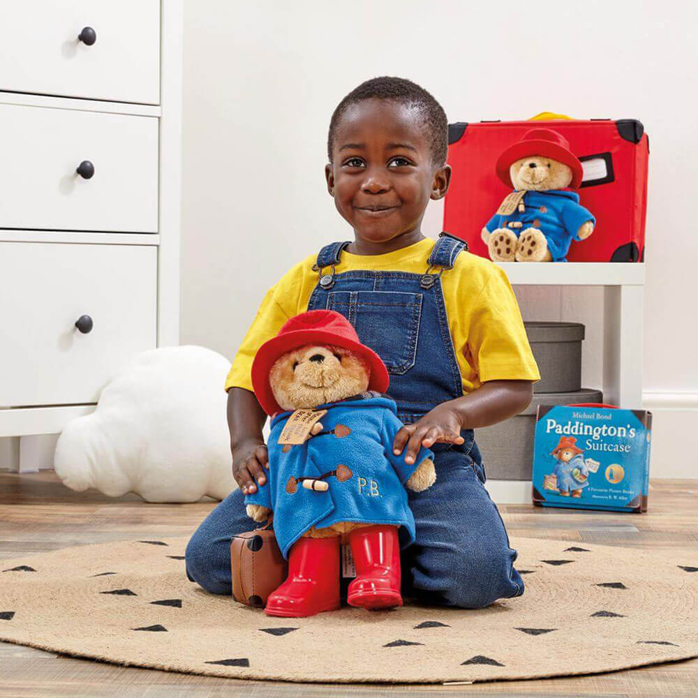 Paddington Bear Paddington with Boots Embroidered Coat & Suitcase 34cm Plush