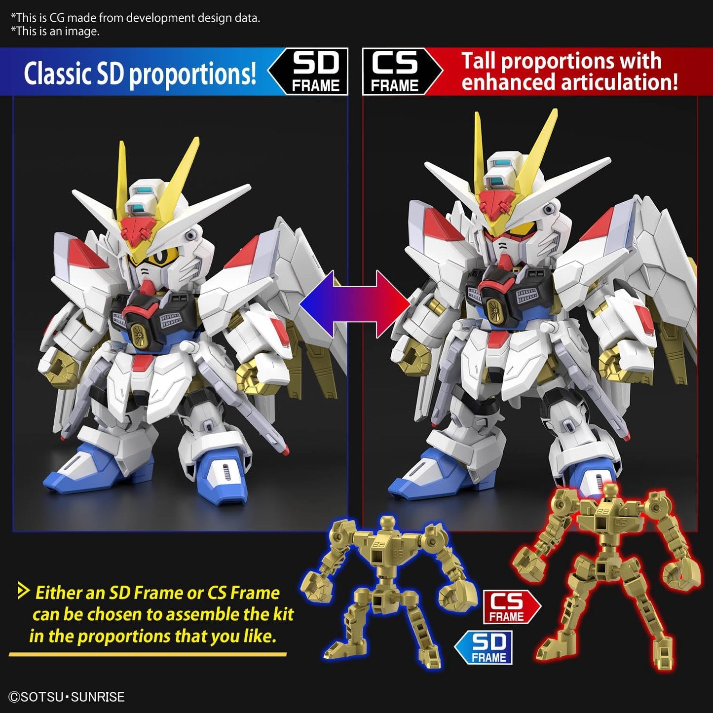 Bandai Gundam - SD Gundam Cross Silhouette Mighty Strike Freedom Gundam Model Kit