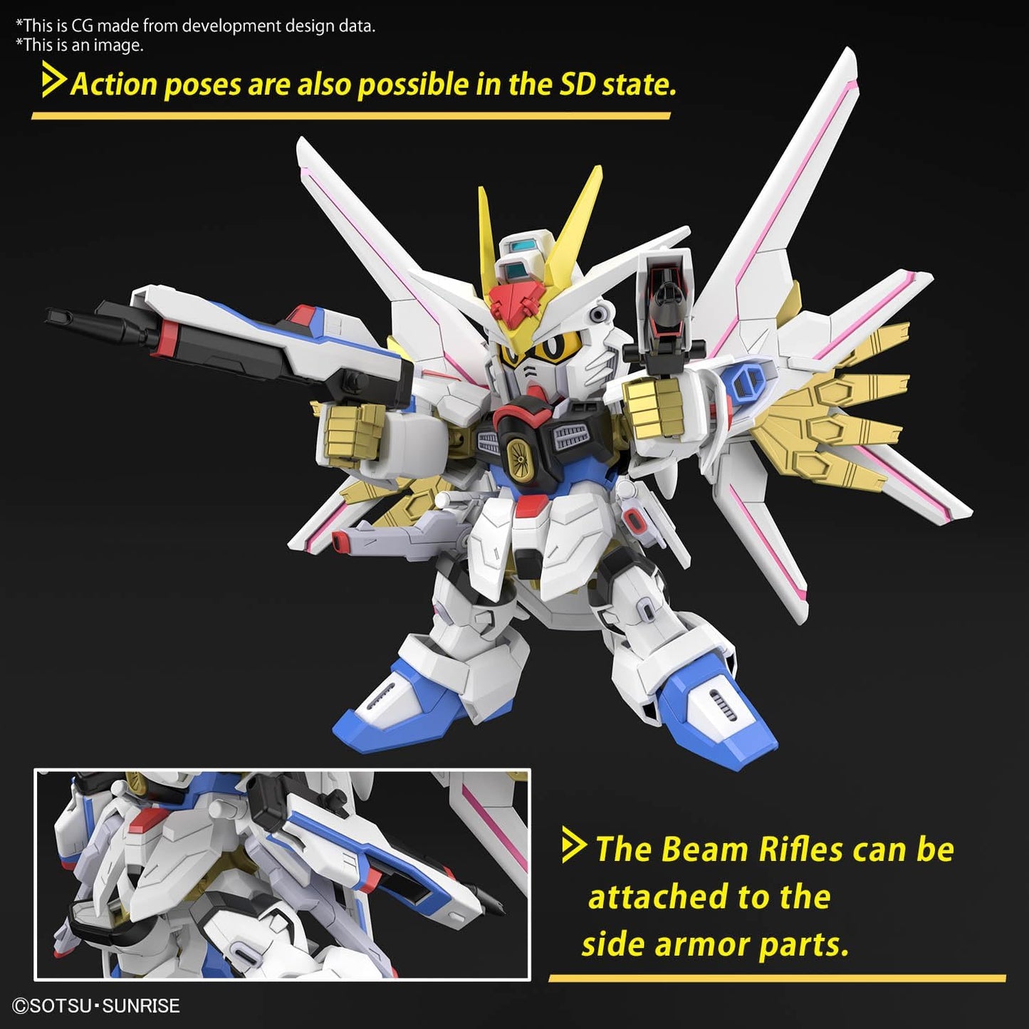 Bandai Gundam - SD Gundam Cross Silhouette Mighty Strike Freedom Gundam Model Kit