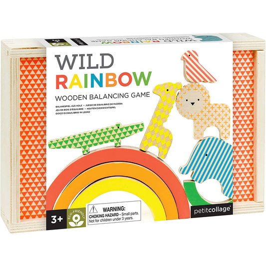 Petit Collage Wild Rainbow Wooden Balancing Game