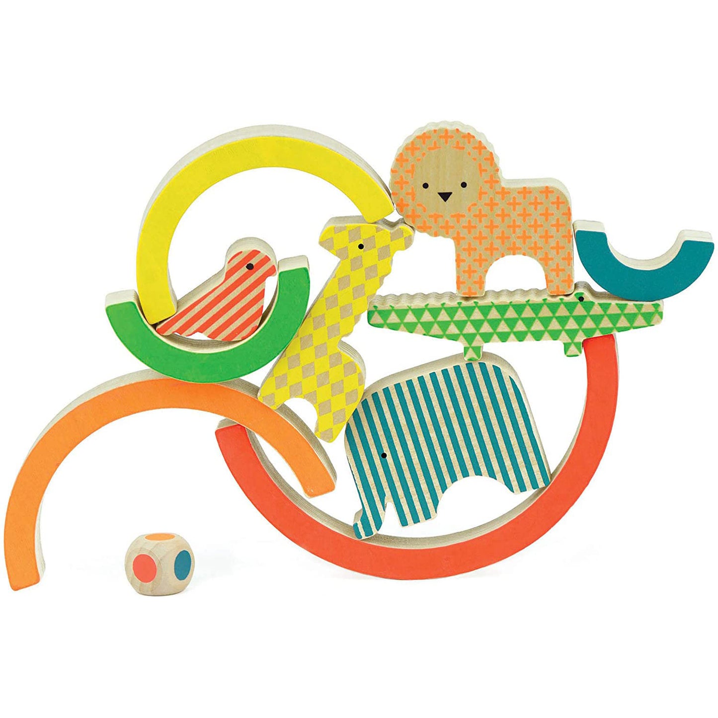 Petit Collage Wild Rainbow Wooden Balancing Game