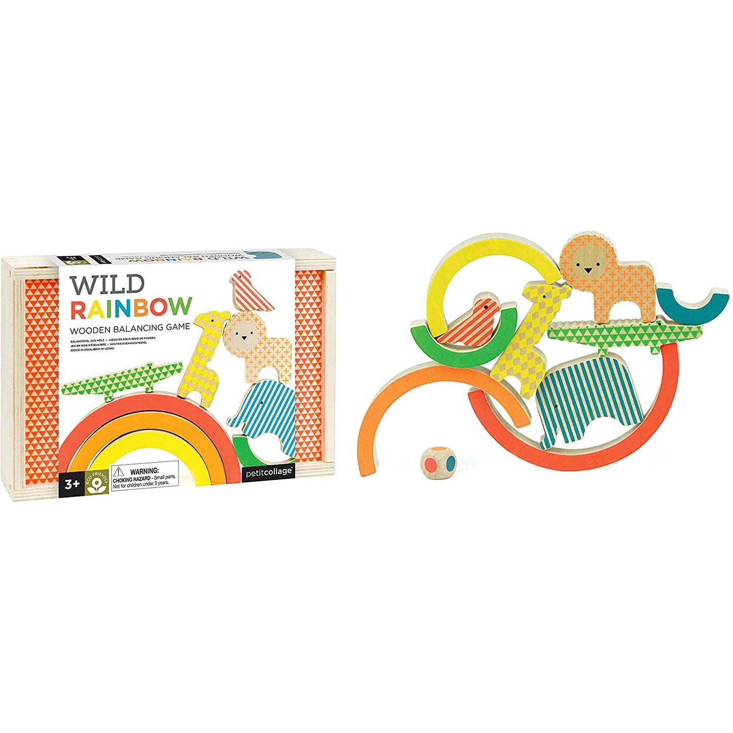 Petit Collage Wild Rainbow Wooden Balancing Game