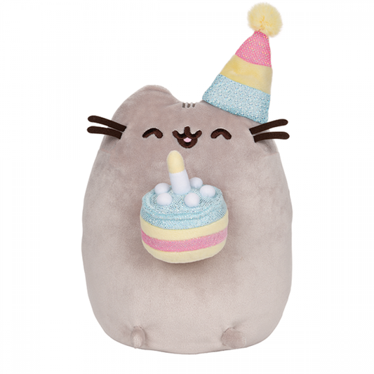 Pusheen the Cat Birthday Plush with Cake 24cm