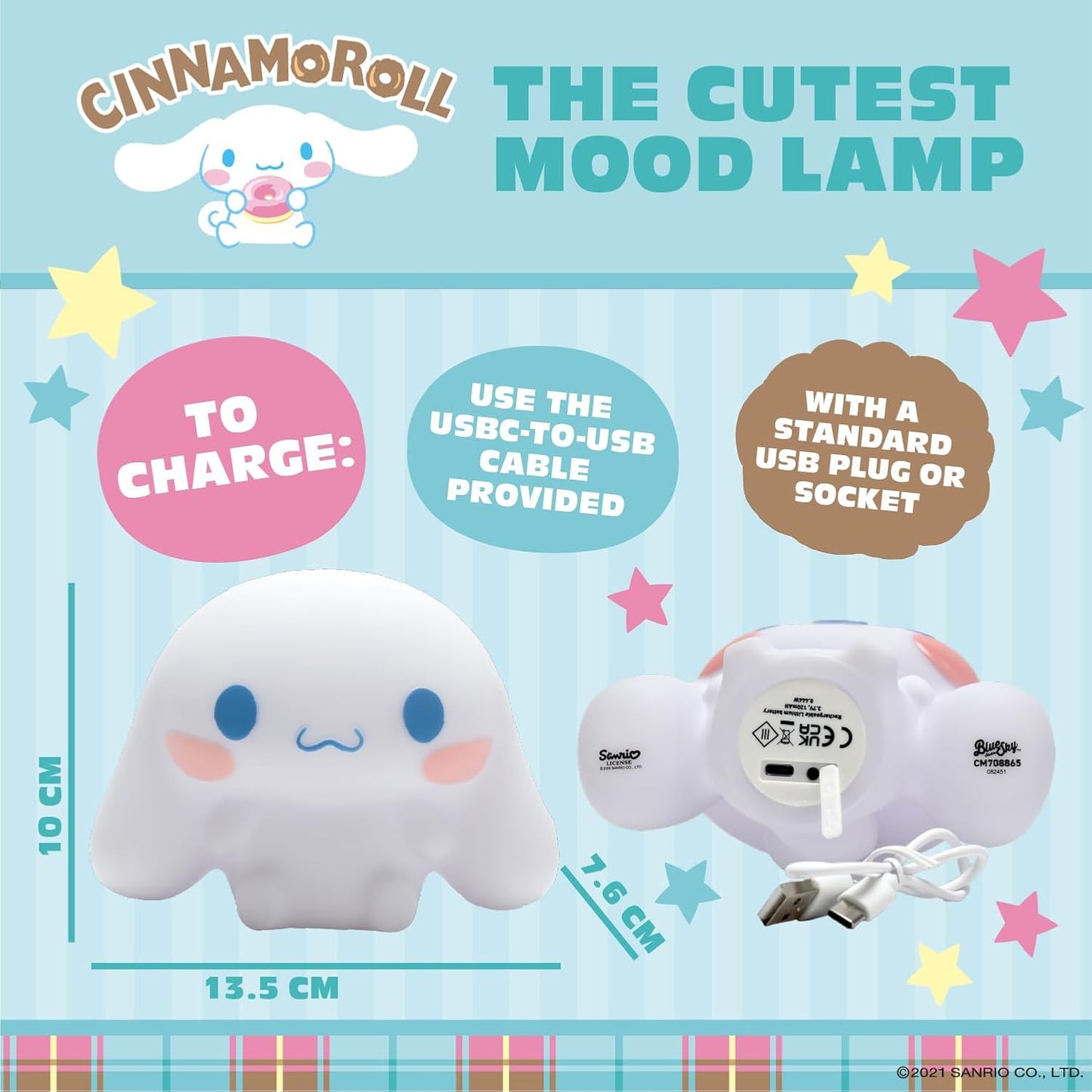 Cinnamoroll Touch-Controlled Lamp Mood Light