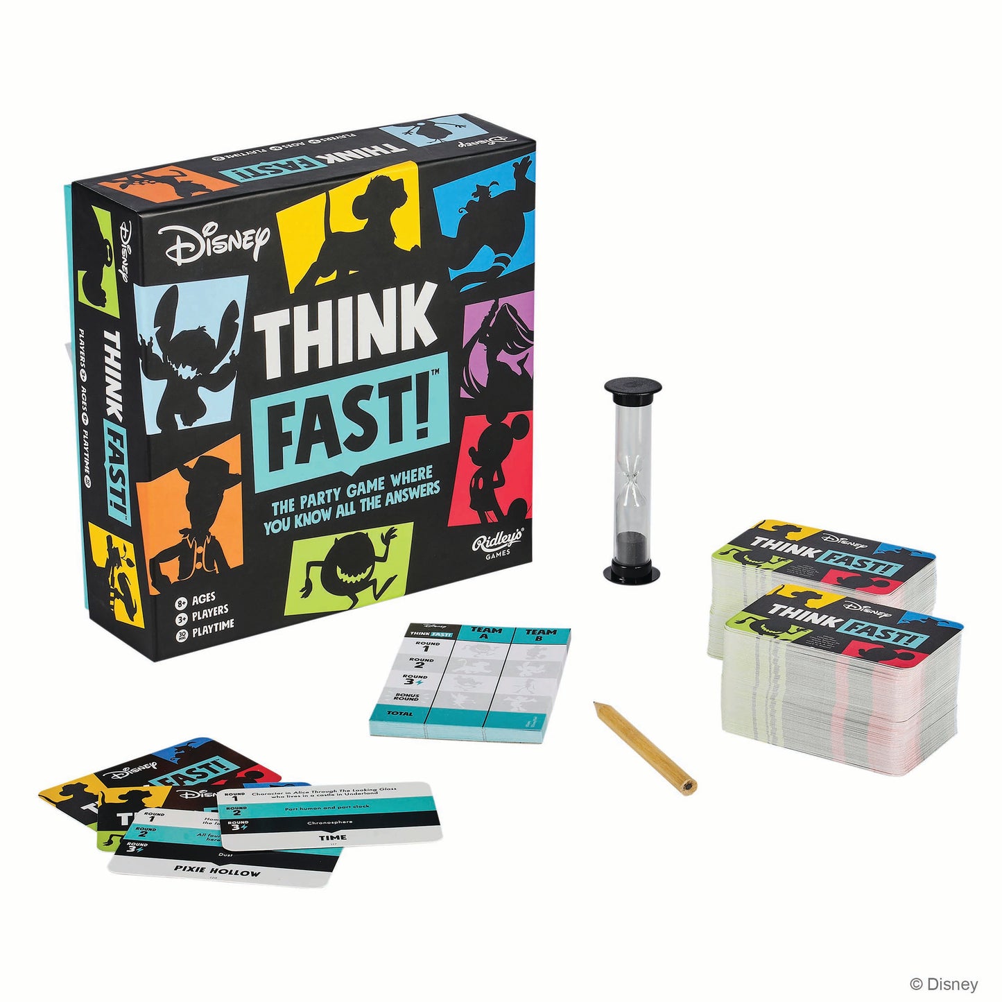 Ridley's Disney Think Fast Party Trivia Game