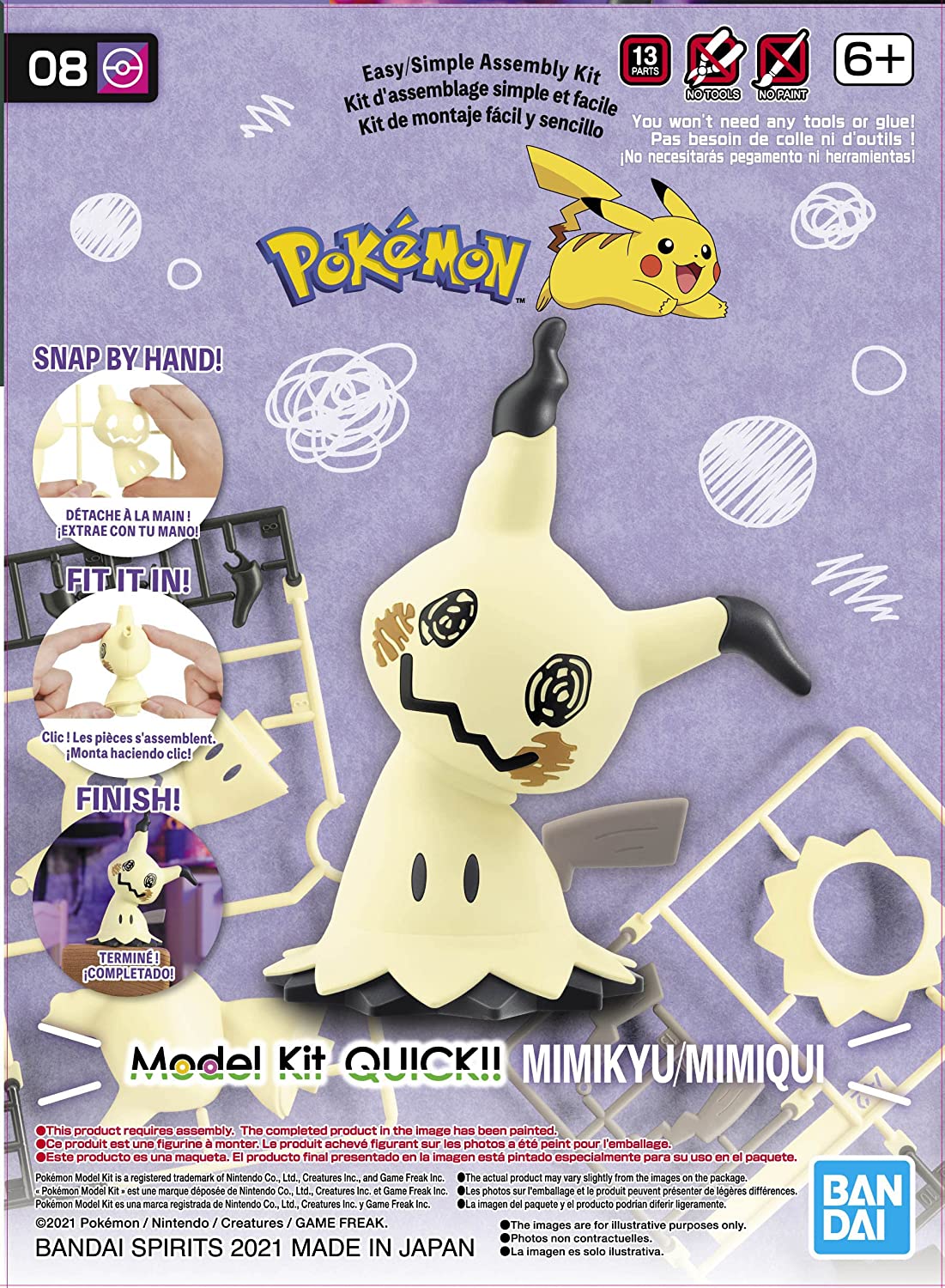 Bandai Pokemon Mimikyu Quick!! Model Kit