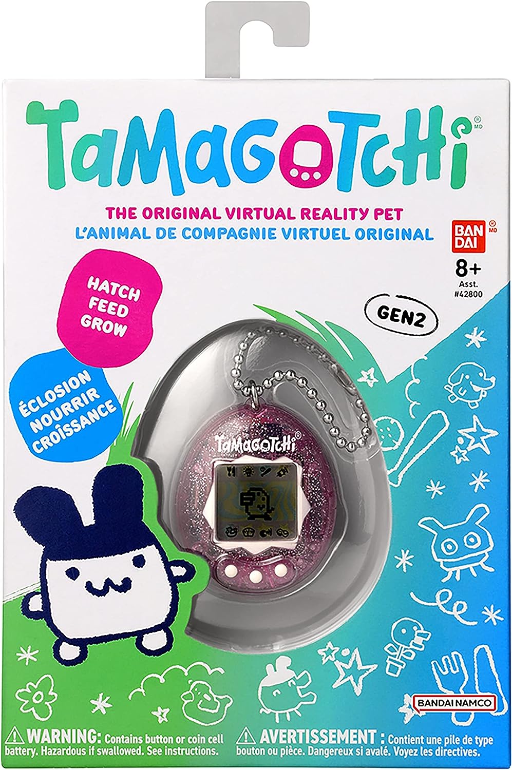 Genuine Bandai Tamagotchi Gen 2 - Pink Glitter