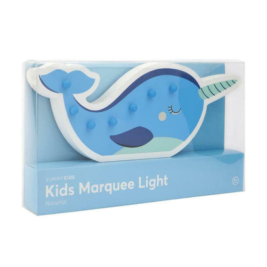 Sunnylife Kids Marquee LED Decor Light - Narwhal