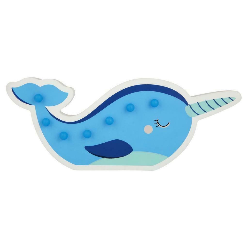 Sunnylife Kids Marquee LED Decor Light - Narwhal