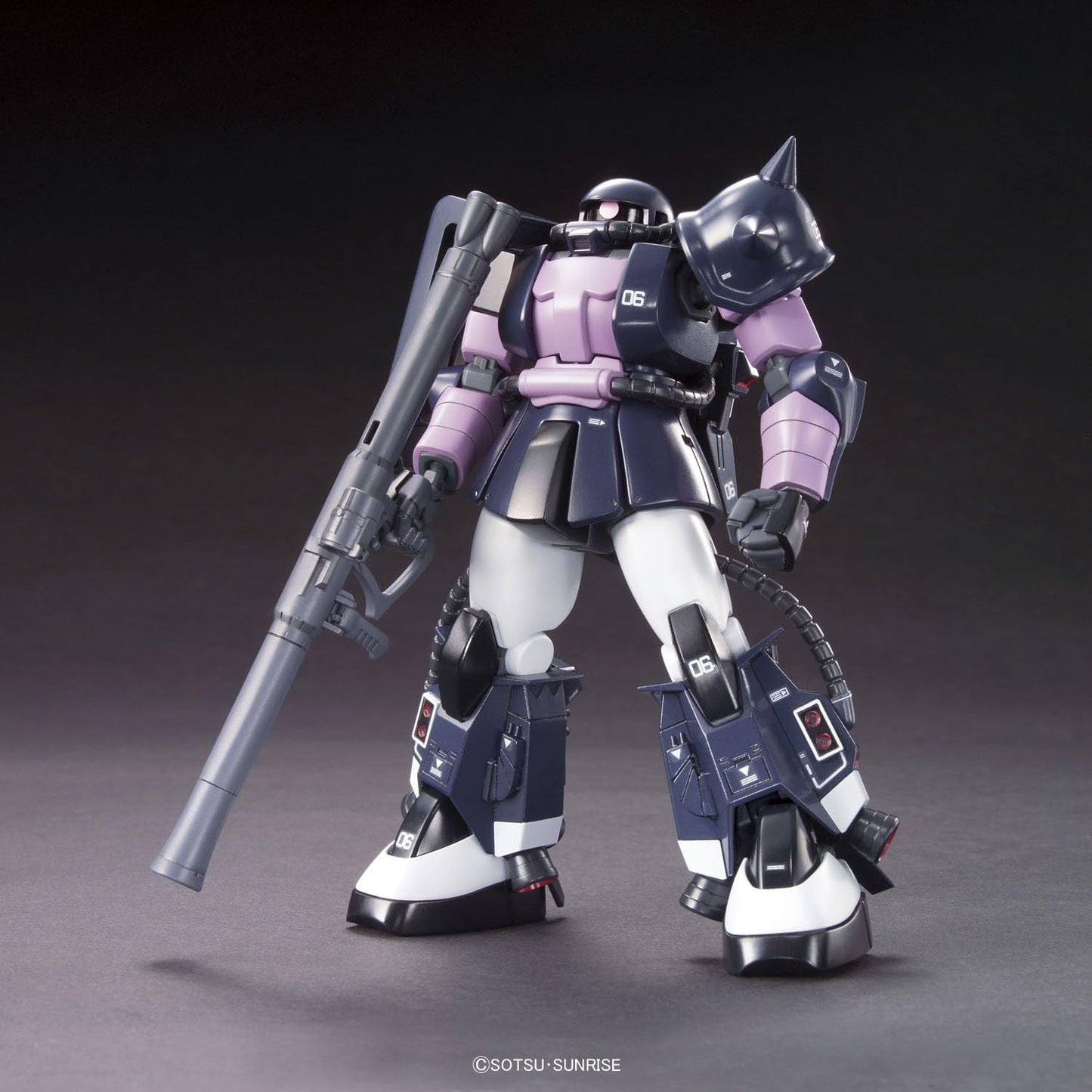 Bandai Gundam - 1/144 HGUC MS-06R-1A Zaku II (Black Tri-Stars Color) Model Kit
