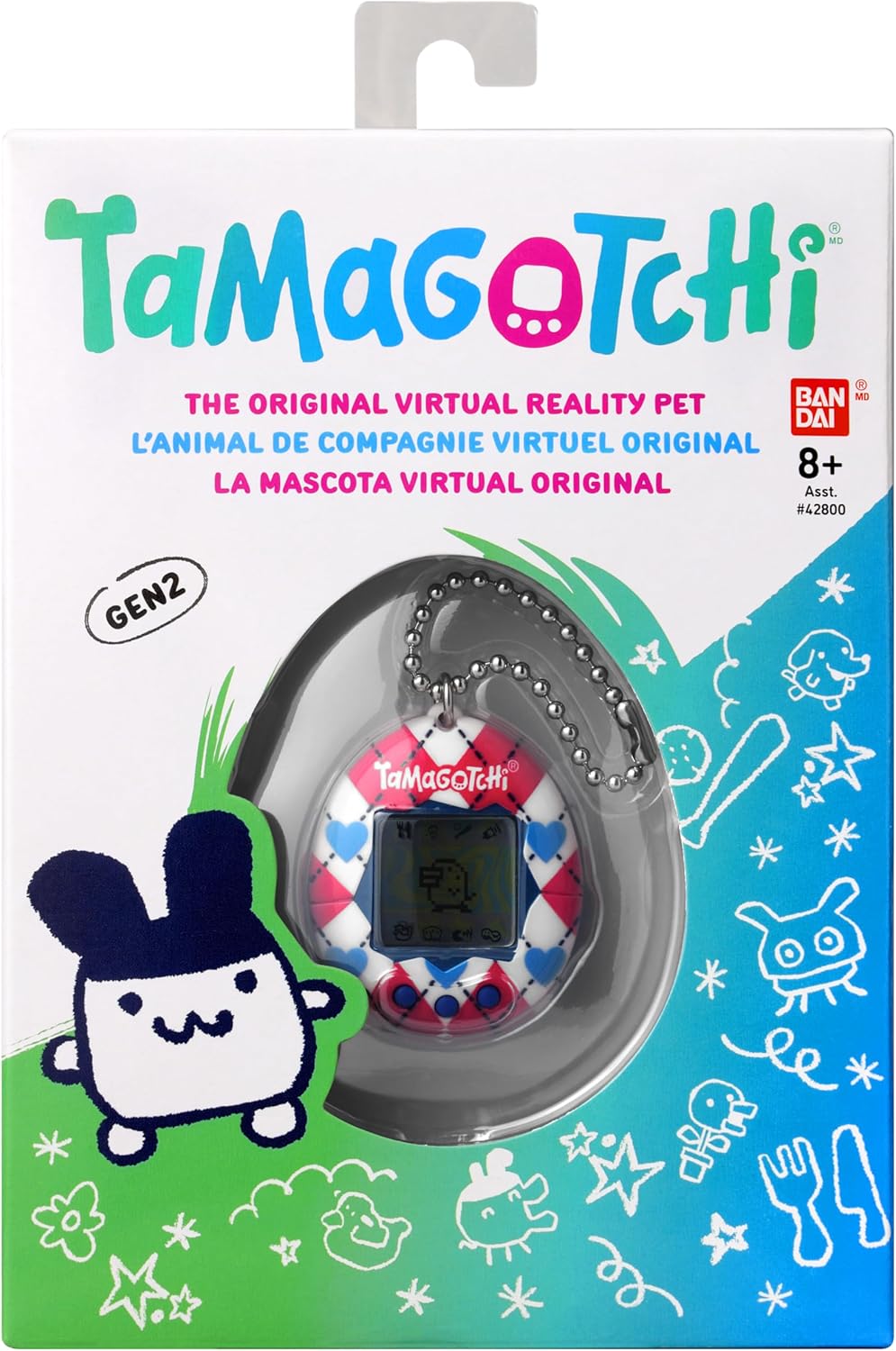 Genuine Bandai Tamagotchi Gen 2 - Argyle Heart