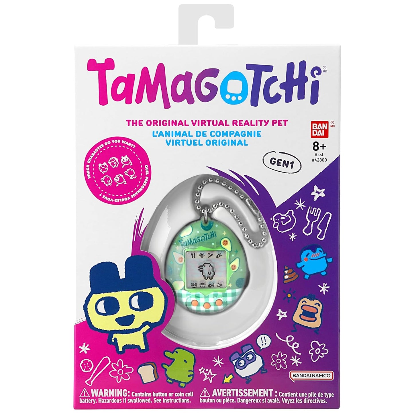 Genuine Bandai Tamagotchi Gen 1 - Avocado Mix