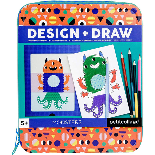 Petit Collage Design + Draw Monsters Acitivity Set