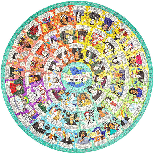 Ridley's Inspirational Women Circular 1000-Piece Jigsaw Puzzle