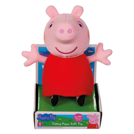 Licensed Peppa Pig Talking Peppa Plush 18cm