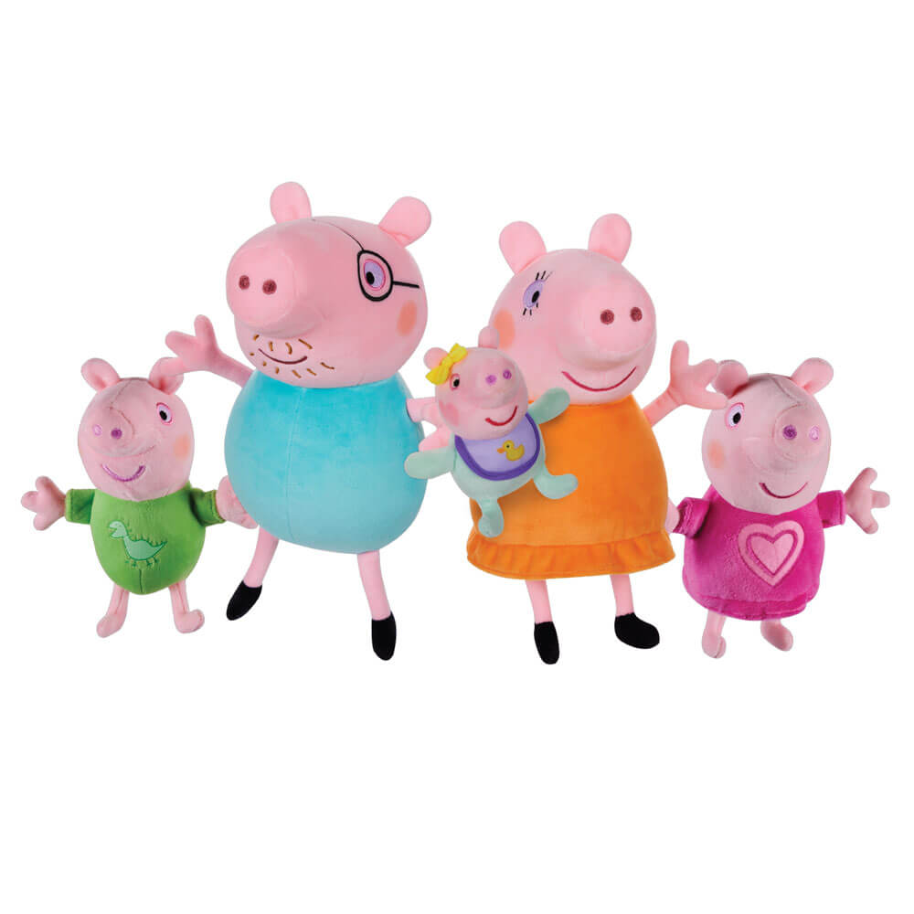 Licensed Peppa Pig Family 5 Piece Plush