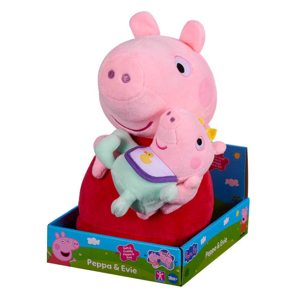 Licensed Peppa Pig with Baby Evie 20cm Plush