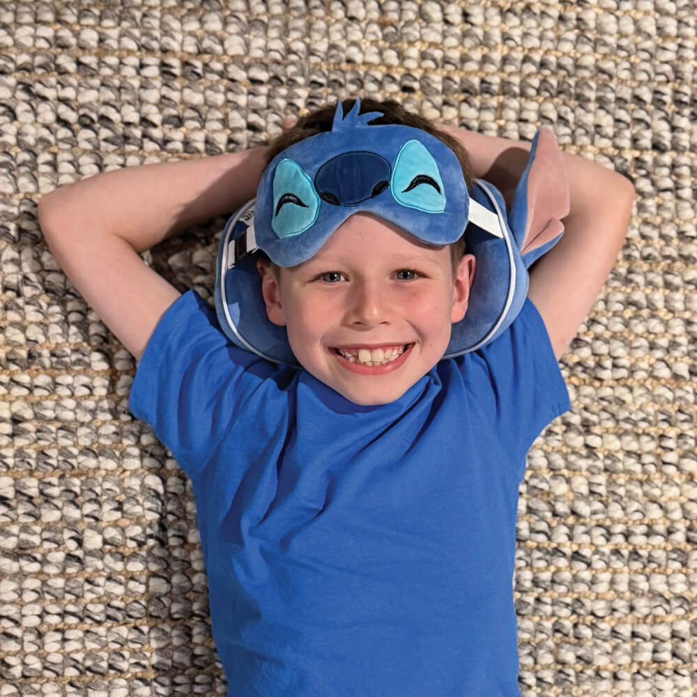 Stitch Travel Pillow & Eye Mask Set