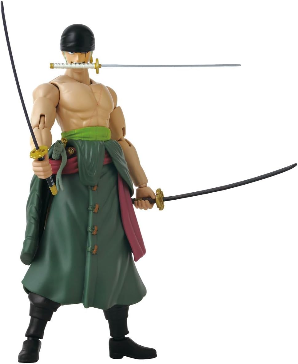 Bandai Anime Heroes One Piece Roronoa Zoro 6.5" Three Sword Style Action Figure