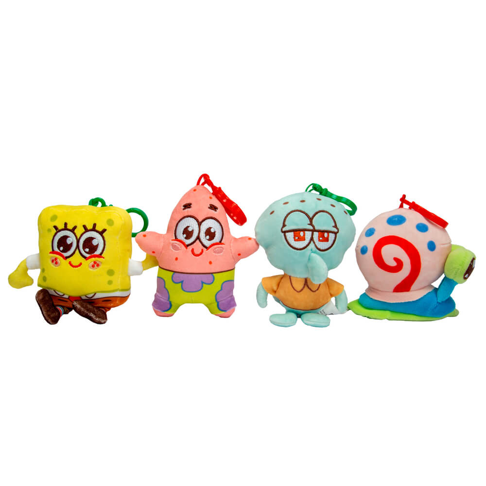 Licensed SpongeBob SquarePants 10cm Plush Bag Belt Clip - Squidward