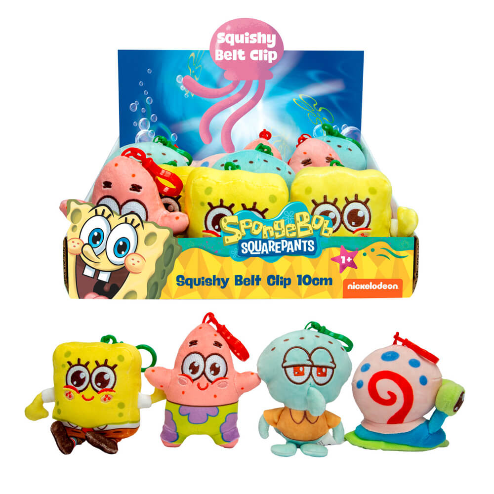 Licensed SpongeBob SquarePants 10cm Plush Bag Belt Clip - Patrick