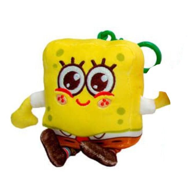 Licensed SpongeBob SquarePants 10cm Plush Bag Belt Clip - Spongebob