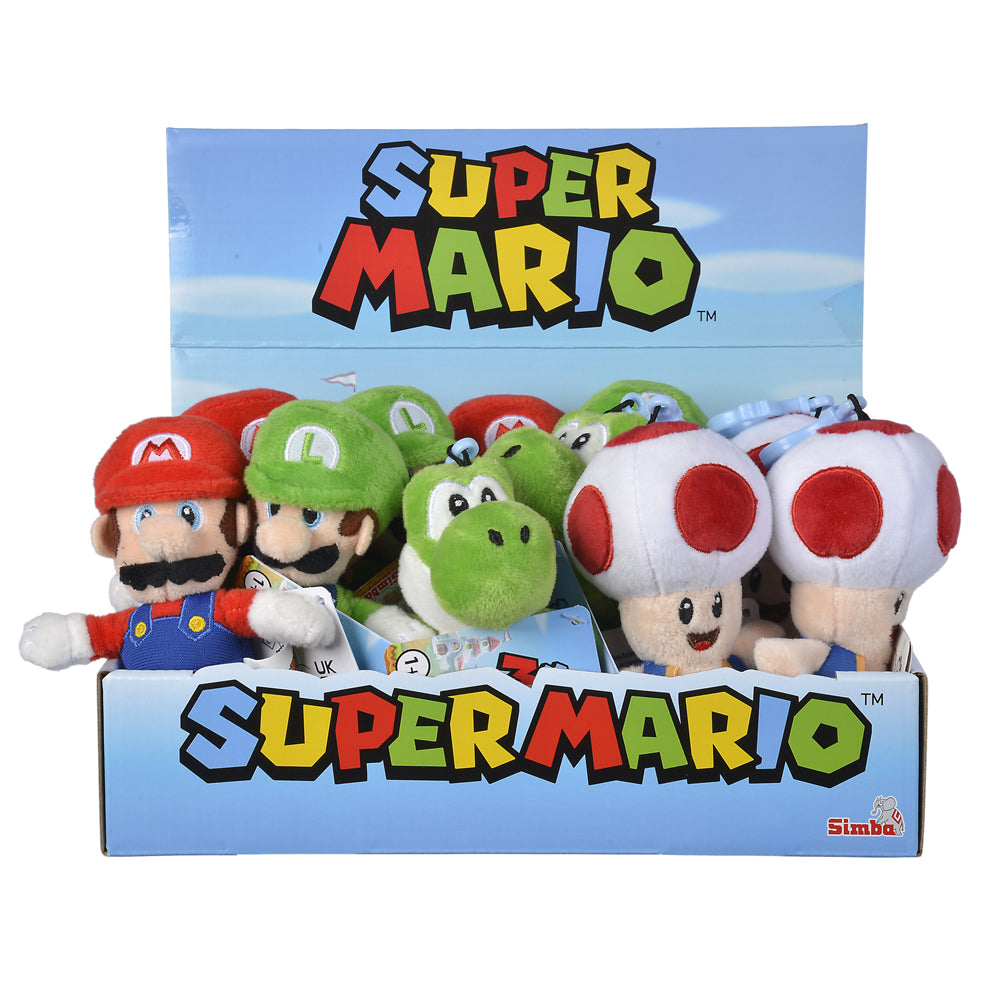 Licensed Super Mario Clip On Keyring Plush 13cm - Yoshi