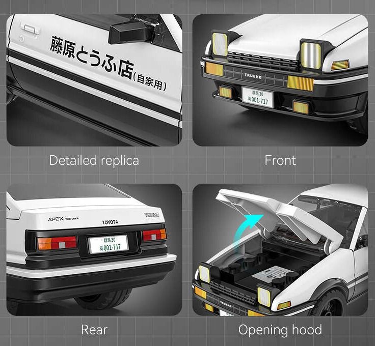 CaDa Initial D Takumi Fujiwara Toyota AE86 Trueno Model Kit