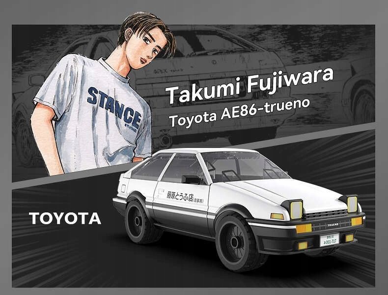 CaDa Initial D Takumi Fujiwara Toyota AE86 Trueno Model Kit