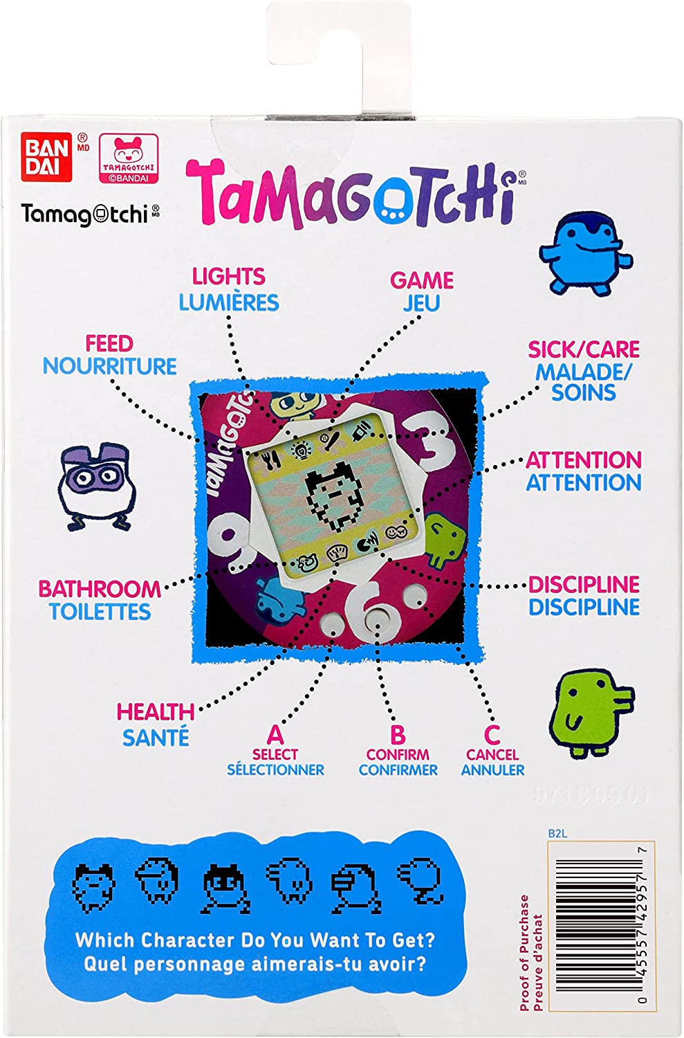 Genuine Bandai Tamagotchi Gen 1 - Memphis Style