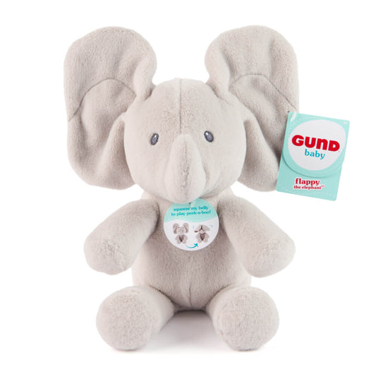 Gund Flappy Elephant Handheld Peek-a-Boo Plush 30cm