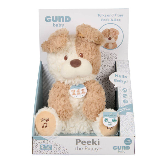 GUND Peeki the Puppy Animated Plush 30cm