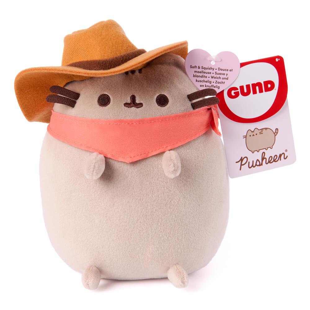 Gund Pusheen Cowboy Squisheen Standing Plush 20cm