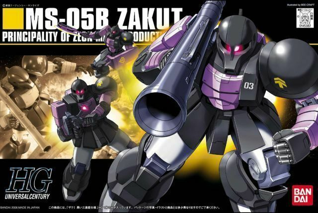 Bandai 1/144 HGUC Zaku I Black Tri Stars Gundam Model Kit