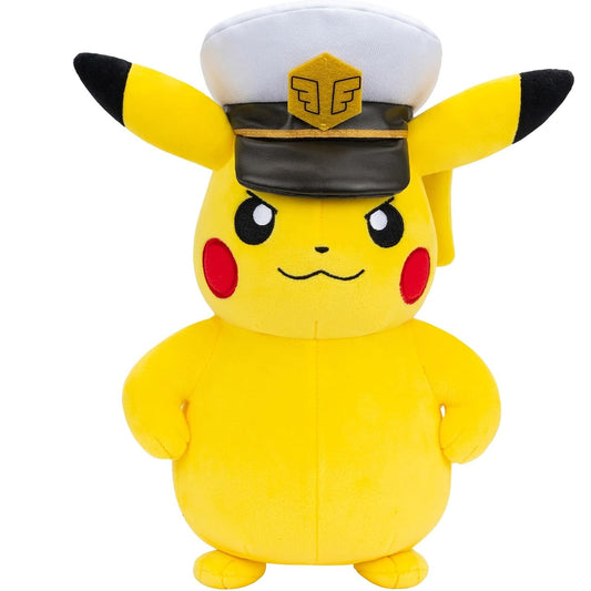 Pokemon Official & Premium Quality 8" 20cm Plush - Captain Pikachu