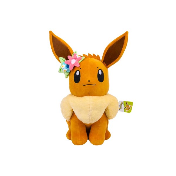 Licensed Official Pokemon 24" inch 61cm Plush - Eevee with Flower Crown
