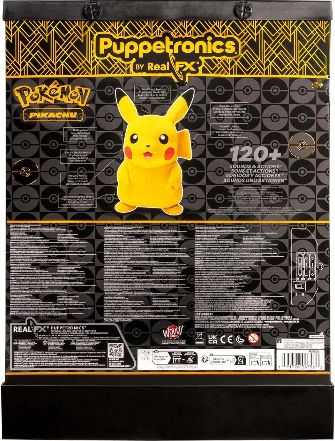 Pokemon Puppetronics Real FX Pikachu 40cm Plush Puppet