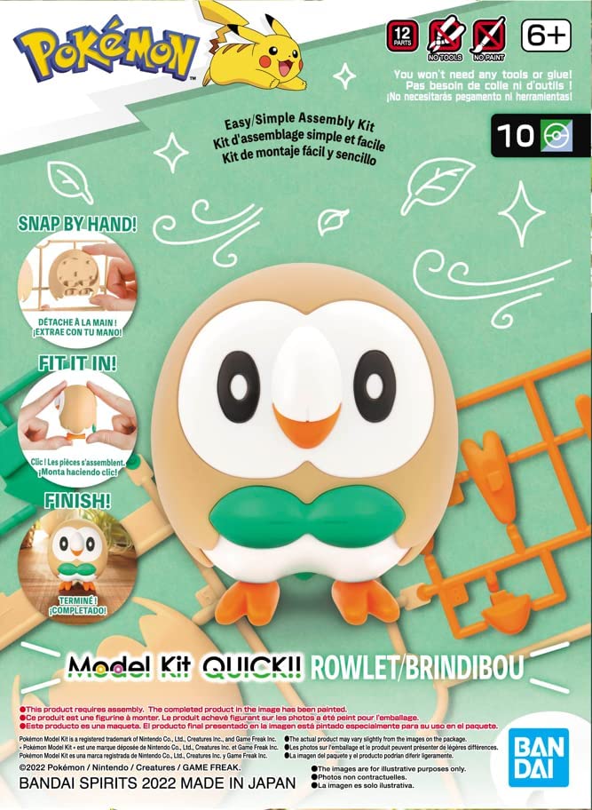 Bandai Pokemon Model Kit Quick!! 10 Rowlet
